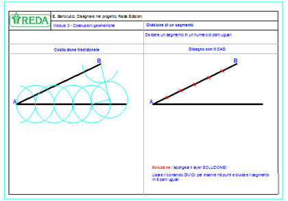 costruzioni geometriche: Divisione di un segmento